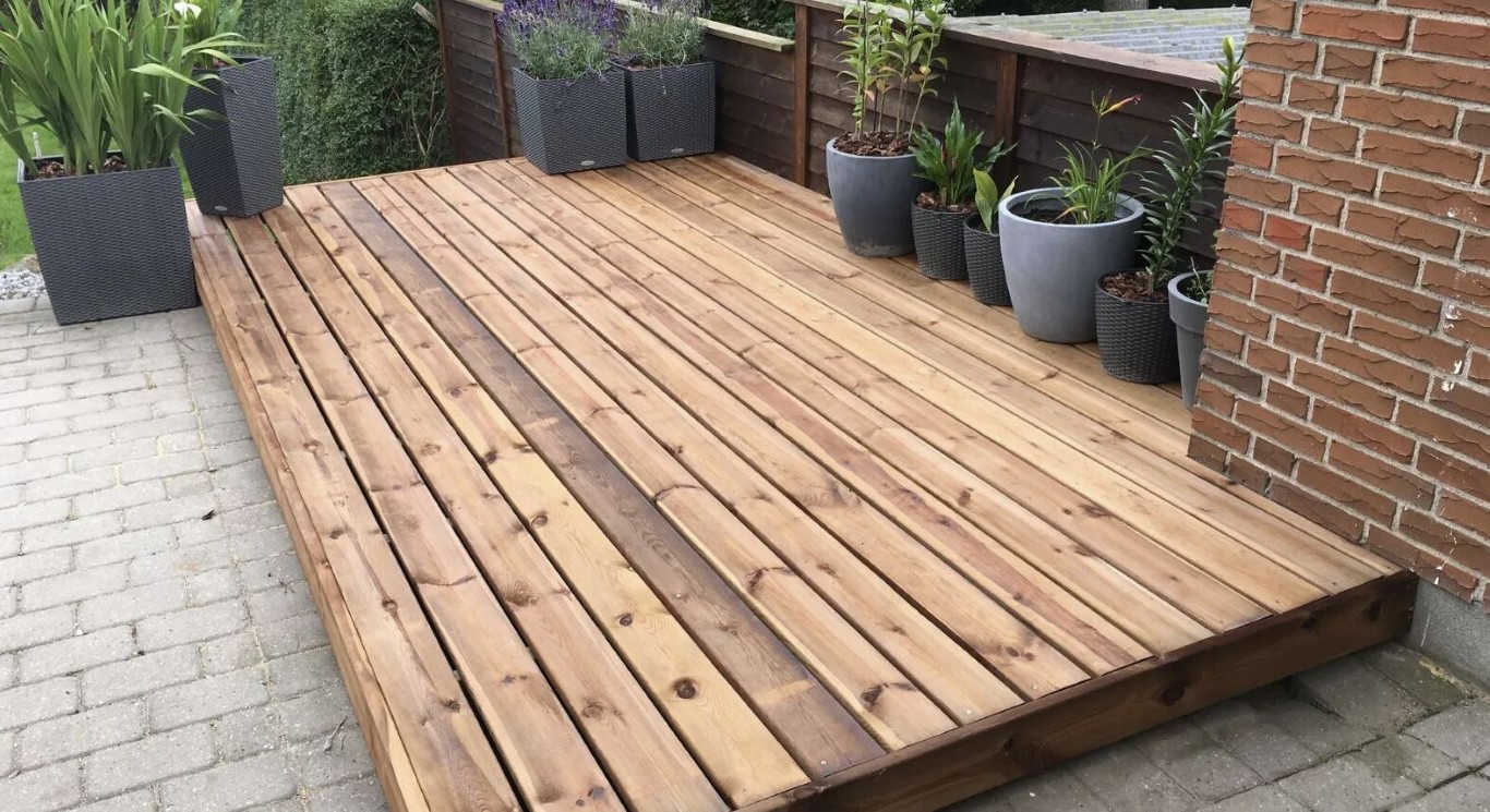 Wood deck installation services for residential properties